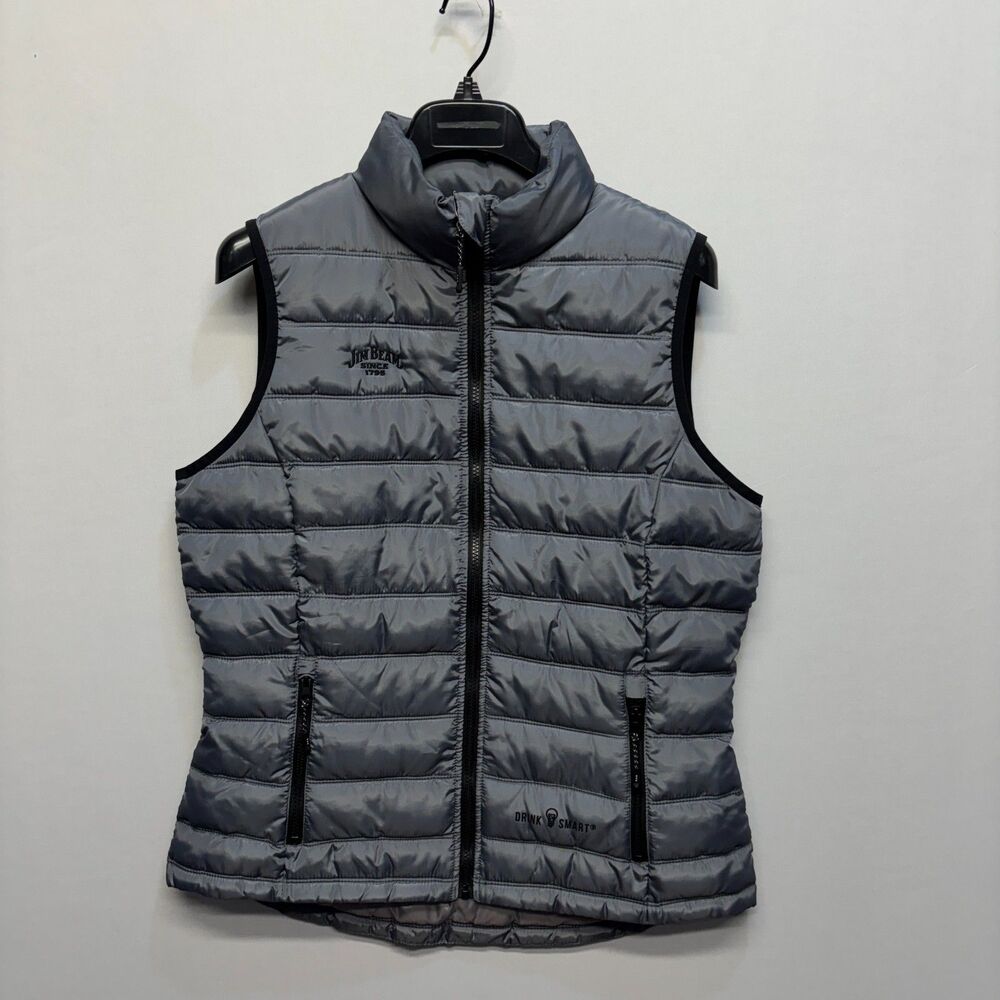 NWT Elevate Women Size Medium Mercer Insulated Puffer Vest Jim Beam Logo C118 17